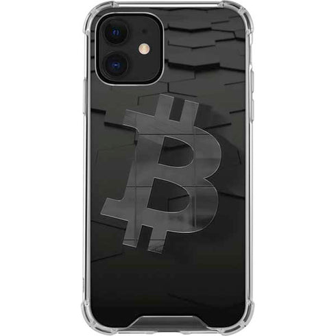 Bitcoin Textured Logo iPhone 12 Mini Clear Case