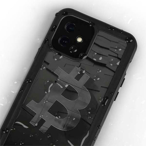 Bitcoin Textured Logo iPhone 12 Mini Waterproof Case