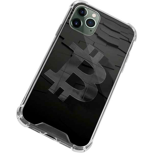 Bitcoin Textured Logo iPhone 12 Pro Max Clear Case
