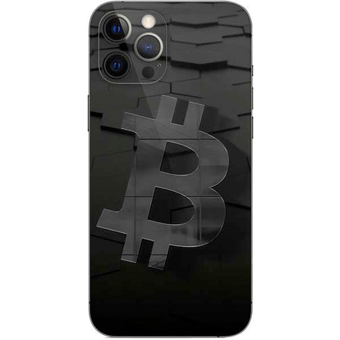 Bitcoin Textured Logo iPhone 12 Pro Max Skin