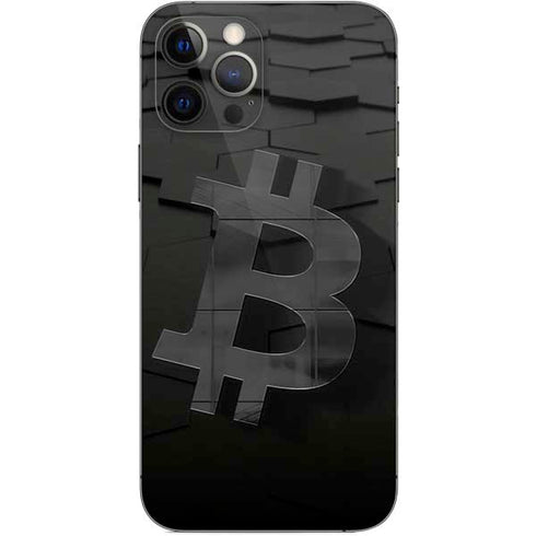Bitcoin Textured Logo iPhone 12 Pro Skin