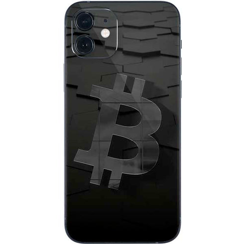 Bitcoin Textured Logo iPhone 12 Skin