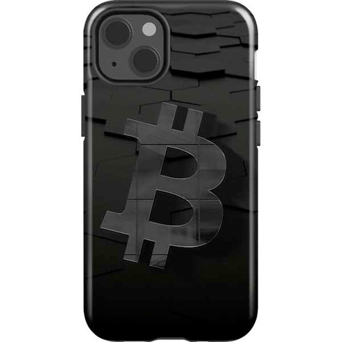 Bitcoin Textured Logo iPhone 13 Impact Case