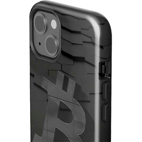 Bitcoin Textured Logo iPhone 13 Impact Case