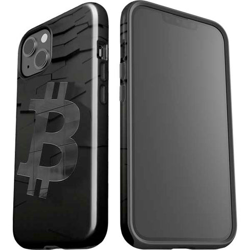 Bitcoin Textured Logo iPhone 13 Impact Case