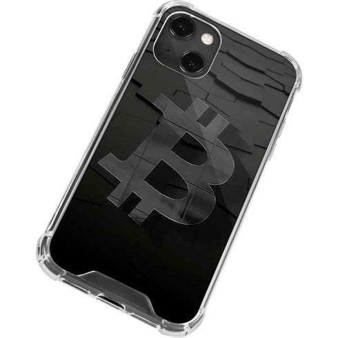 Bitcoin Textured Logo iPhone 13 Mini Clear Case