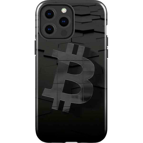 Bitcoin Textured Logo iPhone 13 Pro Max Impact Case