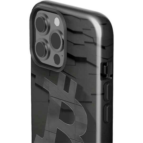 Bitcoin Textured Logo iPhone 13 Pro Max Impact Case