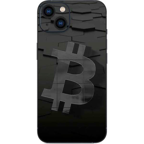 Bitcoin Textured Logo iPhone 13 Skin