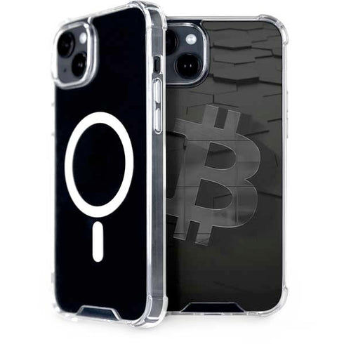 Bitcoin Textured Logo iPhone 14 MagSafe Case