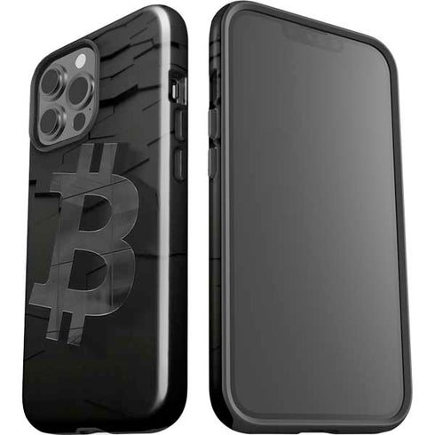 Bitcoin Textured Logo iPhone 14 Pro Max Impact Case