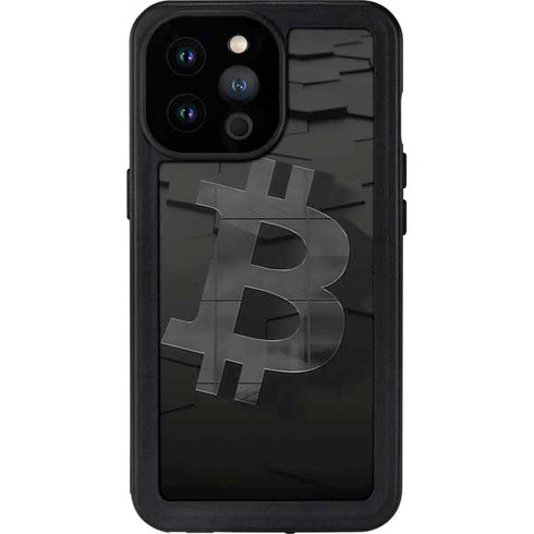 Bitcoin Textured Logo iPhone 14 Pro Max Waterproof Case