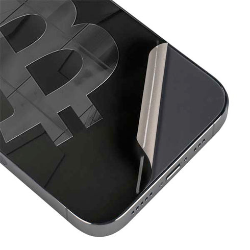 Bitcoin Textured Logo iPhone 14 Pro Skin