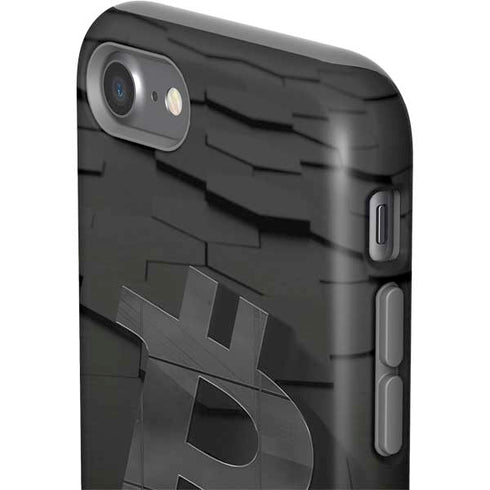 Bitcoin Textured Logo iPhone SE (2nd & 3rd Gen) Pro Case
