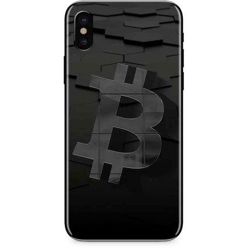Bitcoin Textured Logo iPhone X Skin