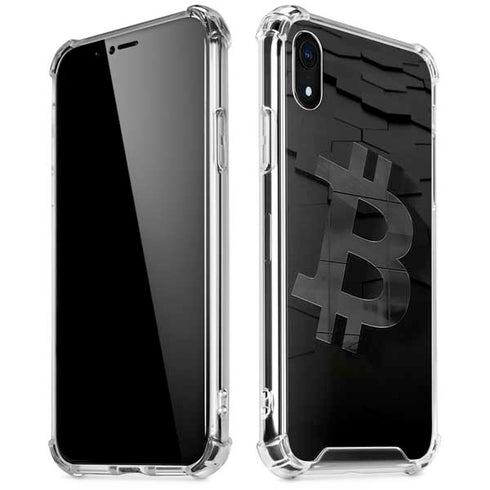 Bitcoin Textured Logo iPhone XR Clear Case