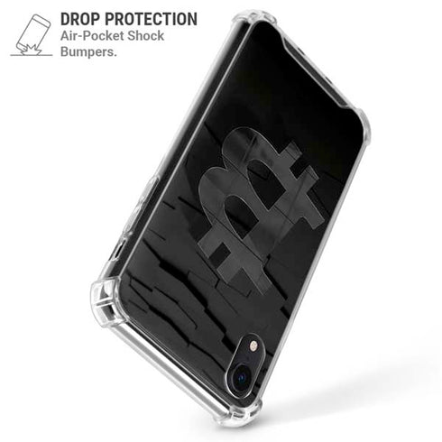 Bitcoin Textured Logo iPhone XR Clear Case