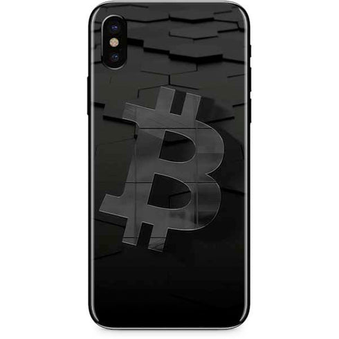 Bitcoin Textured Logo iPhone XS Skin