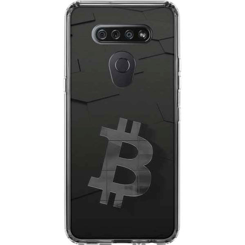 Bitcoin Textured Logo LG K51/Q51 Clear Case