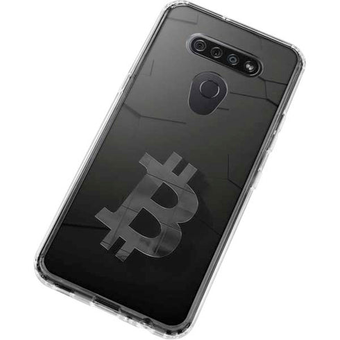 Bitcoin Textured Logo LG K51/Q51 Clear Case