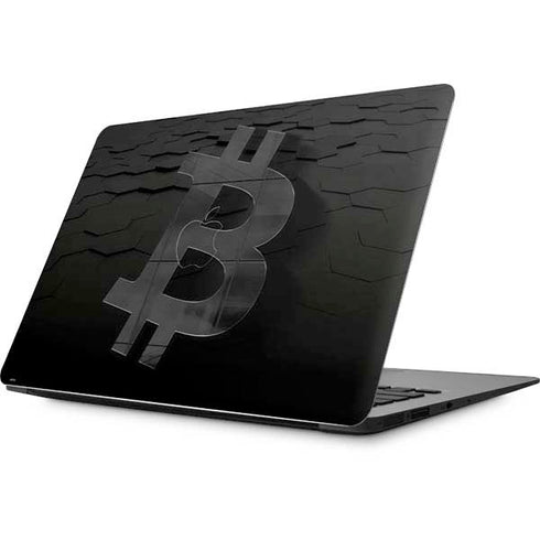 Bitcoin Textured Logo Apple MacBook Skin