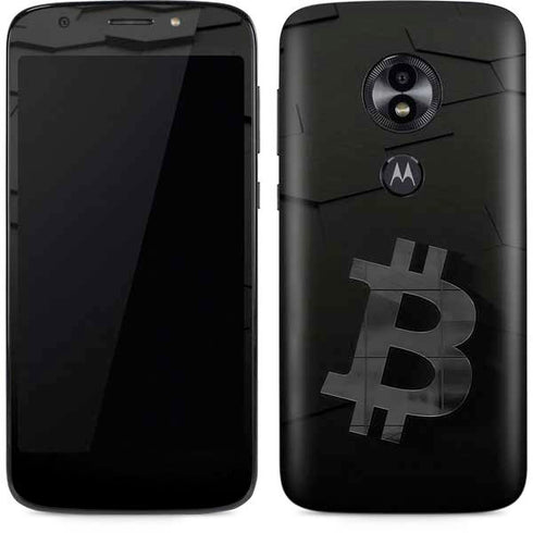 Bitcoin Textured Logo Moto E5 Play Skin