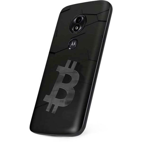 Bitcoin Textured Logo Moto E5 Play Skin