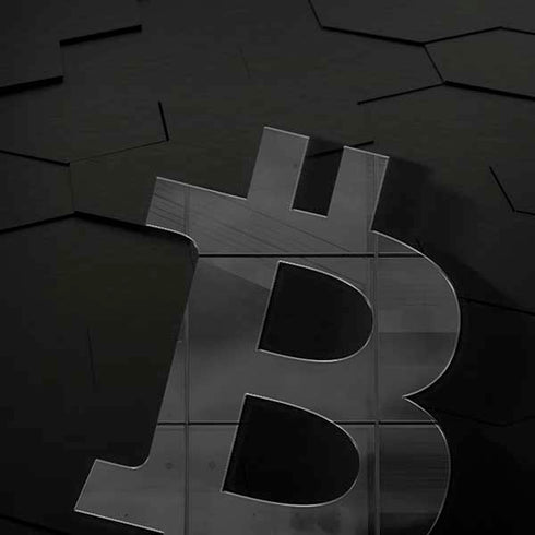 Bitcoin Textured Logo Moto G6 Skin