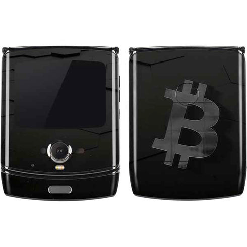 Bitcoin Textured Logo Motorola RAZR Skin