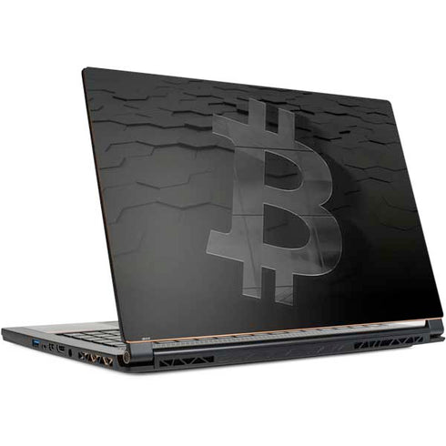 Bitcoin Textured Logo MSI GS65 Stealth Laptop Skin