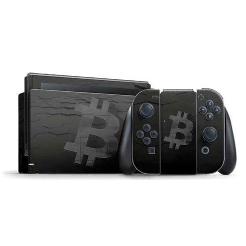 Bitcoin Textured Logo Nintendo Switch Bundle Skin