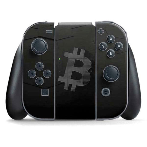 Bitcoin Textured Logo Nintendo Switch (2017-2021) Joy-Con Controller Skin
