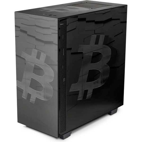 Bitcoin Textured Logo NZXT H510 Compact ATX Mid-Tower Case Skin