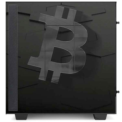 Bitcoin Textured Logo NZXT H510 Compact ATX Mid-Tower Case Skin