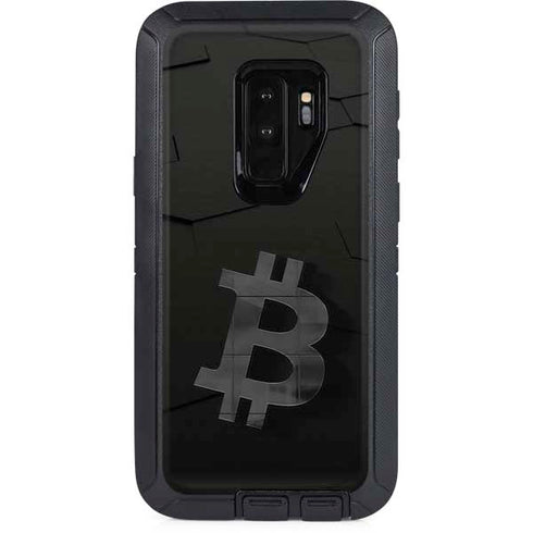Bitcoin Textured Logo Otterbox Defender Galaxy Skin