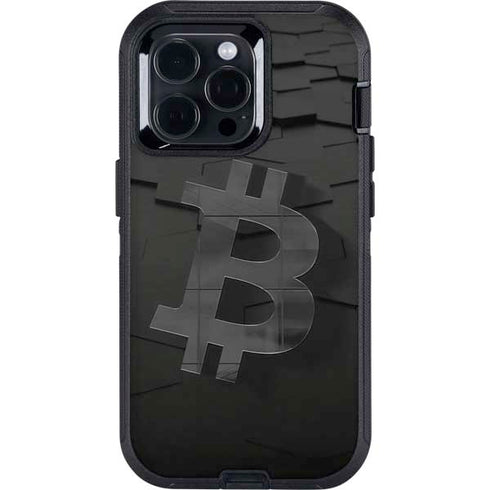 Bitcoin Textured Logo Otterbox Defender iPhone Skin