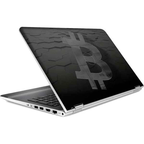 Bitcoin Textured Logo HP Pavilion Skin