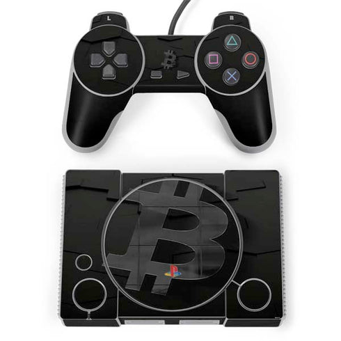 Bitcoin Textured Logo PlayStation Classic Bundle Skin