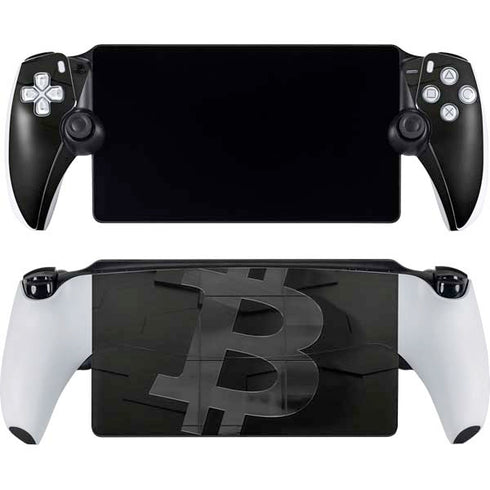 Bitcoin Textured Logo PlayStation Portal Remote Player Skin