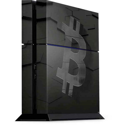 Bitcoin Textured Logo PS4 Console Skin