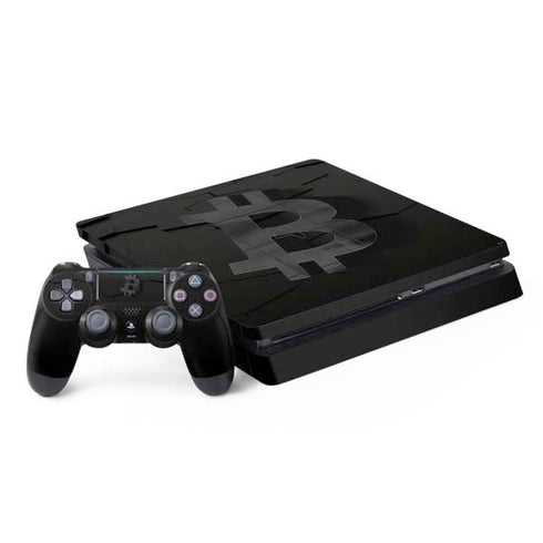 Bitcoin Textured Logo PS4 Slim Bundle Skin