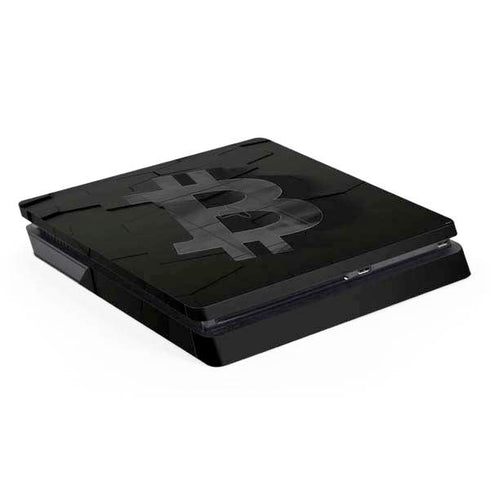 Bitcoin Textured Logo PS4 Slim Skin