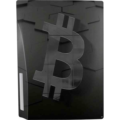 Bitcoin Textured Logo PS5 Bundle Skin