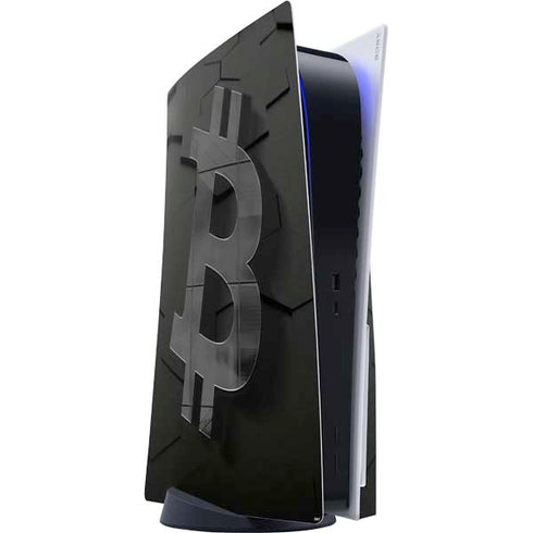 Bitcoin Textured Logo PS5 Console Skin