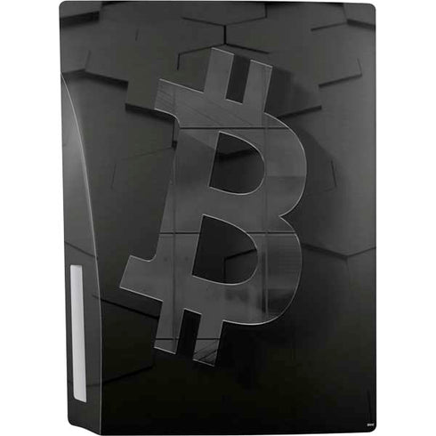 Bitcoin Textured Logo PS5 Console Skin