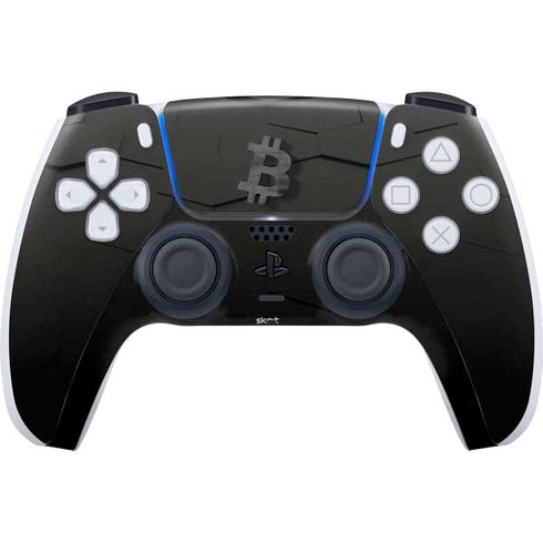 Bitcoin Textured Logo PS5 Controller Skin
