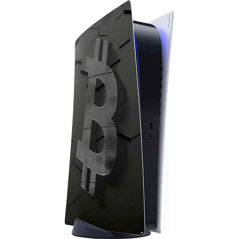 Bitcoin Textured Logo PS5 Digital Edition Console Skin