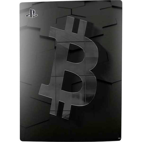 Bitcoin Textured Logo PS5 Digital Edition Console Skin