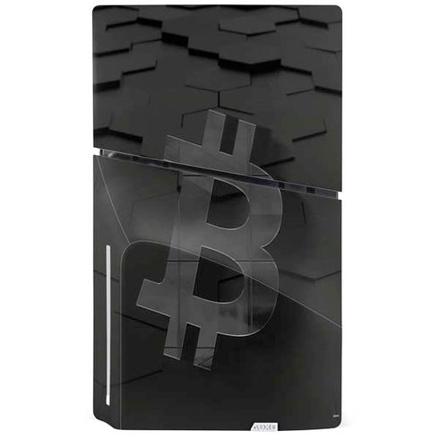 Bitcoin Textured Logo PS5 Slim Disk Bundle Skin