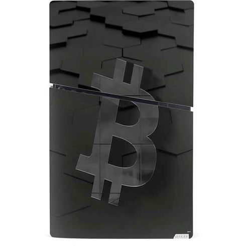 Bitcoin Textured Logo PS5 Slim Digital Edition Bundle Skin